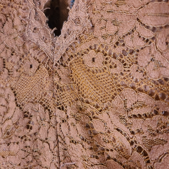 Lush Rust sexy lacy romper - Picture 2 of 6